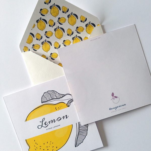 Coleção Frutos: Lemon . Envelope & Card