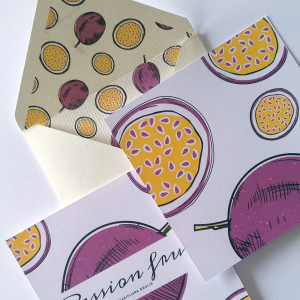 Coleção Frutos: Passion Fruit . Envelope & Card