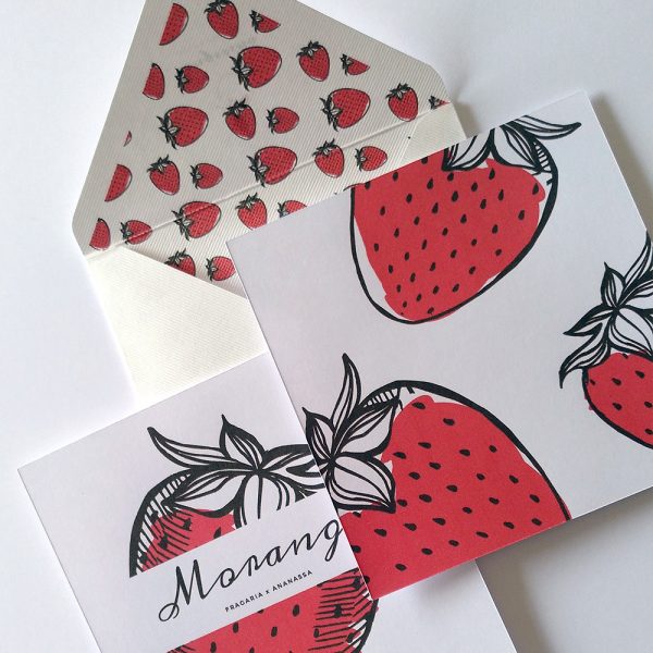 Coleção Frutos: Morango . Envelope & Card