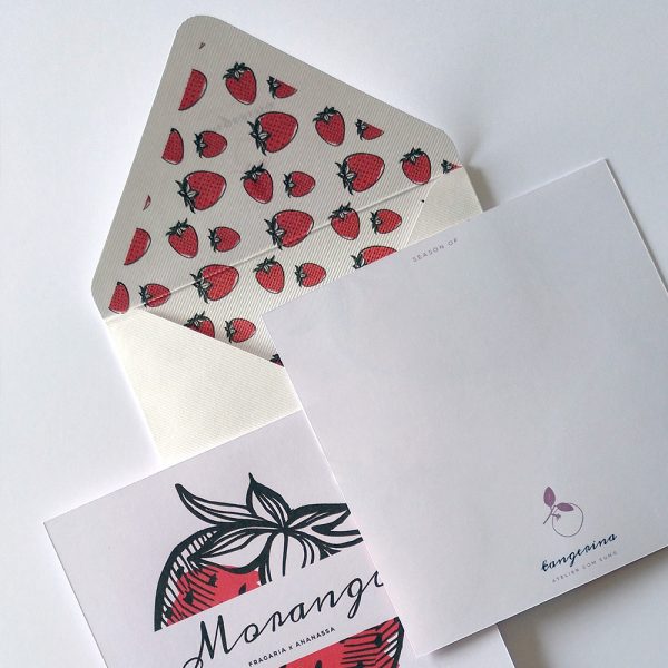 Coleção Frutos: Morango . Envelope & Card