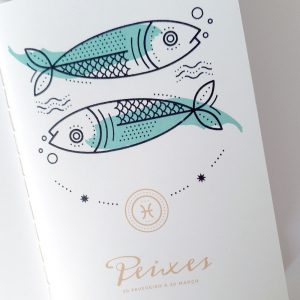 Coleção Zodíaco: Peixes . Notebook