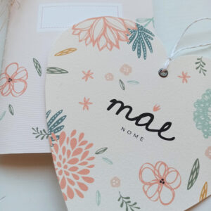 caderno e cartão personalizado mãe