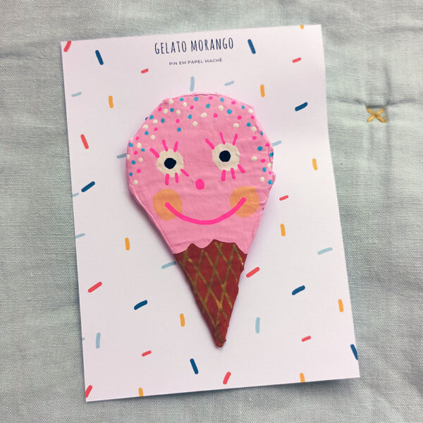 Gelato morango . Pins